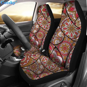 Принт в етнически стил, мандала, покривала за автомобилни седалки на фона на китайски дракон, няколко цветови варианта