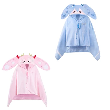 Продукти в наличност Moeyu Hatsune Miku Sakura Snow С Качулка Многофункционално Одеало За Кондициониране на Въздуха Периферни Плюшени на Продукта