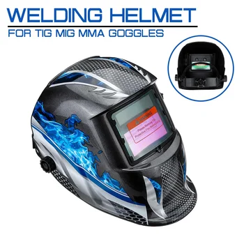 Професионално заваряване шлем с автоматично затъмняване на слънчевата енергия, маска за Заваряване TIG МИГ MMA, Очила с светофильтром, Работа заварчици при запояване.