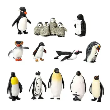 Реалистични Фигурки От Колекцията на Пингвини, Модел на Полярните Арктически Животни, Различни Видове Пингвини, Коледен Подарък за Рожден Ден за Дете