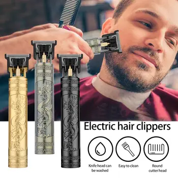Реколта електрическа машина за подстригване на коса T9, професионална мъжка самобръсначка, акумулаторна батерия фризьорски Тример за мъже, Дракон Буда