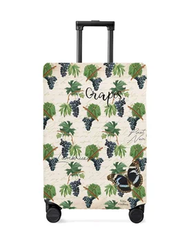 Ретро канава чанта за багаж с растителни плодове и грозде, еластичен защитен калъф за съхранение на багаж, прахоустойчив калъф за пътищата, куфар 18-32 инча