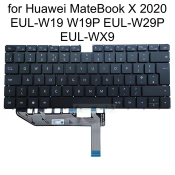 Руско-Английска-американска Великобритания за Huawei EUL-W19 W19P W19D EUL-W29P W29 EUL-WX9 Matebook X 2020 За Лаптоп Light Keycaps New