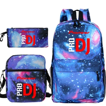 Светлинен раница Pioneer Pro DJ-за момчета и момичета, студентски, училищни чанти, наградата на пътни раници с чанта през рамо, чанта за писалки