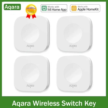 Сензор Aqara Smart Wireless Mini Switch Key Връзка Zigbee Дистанционно управление с един бутон ключ за Домашна сигурност Mihome Homekit