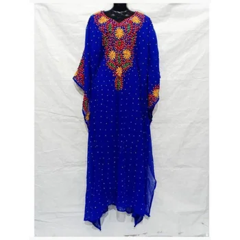 Синьо Royal марокански кафтан, работно сватбена рокля, ислямска маскарадная такшита, европейски и американски модни тенденции.