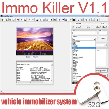 Система имобилайзер на колата Immo Killer V1.1 + Cartool V3.6 + ECUSafe V2.0 софтуер за ремонт на автомобилни инструменти, Декодиране въздушни Възглавници, Радио VP Pomp