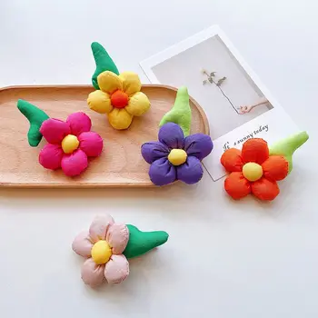 Сладки пролет, памук ярки цветове, обемна детска шнола за коса, детски шапки, цветя, шнола за коса в корейски стил.