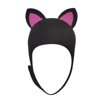 Сладък качулка с кошачьими уши за гмуркане за жени, Удобен за защита на главите за деца