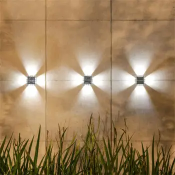 Слънчев, с монтиран на стената лампа, за Украса на градината Трайно Водонепроницаемое Интелигентно управление на осветлението Батерия с голям капацитет на Външно осветление