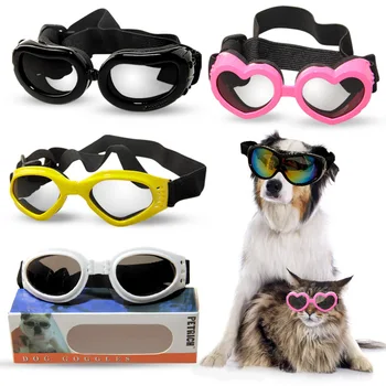 Слънчеви очила за домашни любимци, устойчиви на uv, за малки, средни и големи кучета, котки, водонепропускливи, защитени от вятър и пясък, очила за защита на очите на кучето, аксесоари за кучета