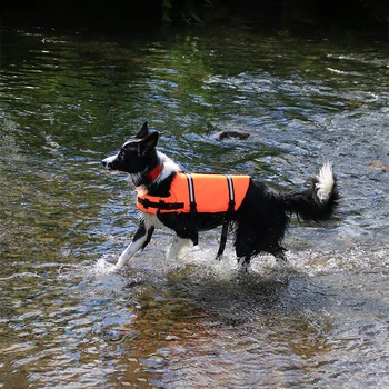 Спасителни жилетки за кучета, Отразяващи Регулируеми спасителни жилетки за кучета за плуване, каране на лодка, кану-каяк, спасителна жилетка за домашни любимци, Спасителна жилетка за плуване