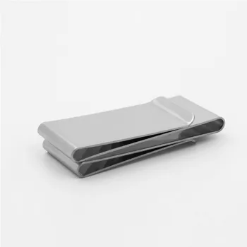 Сребрист метален клип за пари в минималистичном стил с подарък предавателна кутия, скоба за кредитна карта, лесни за употреба чантата с преден джоб от неръждаема стомана