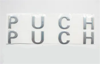Сребърен 3D стикер, украса за обложки, етикети за PUCH 12 15 17 Мото Байк Мото байк