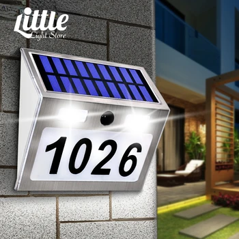 Стаи къщи Адресна табела за слънчева батерия Led соларни лампа за Външно Водонепроницаемое монтиране на осветление за дома, двора, улицата