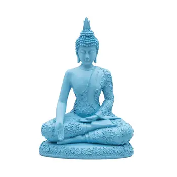 Статуя на седнал Буда, изработени от смола с ефект на щамповане в стил домашен интериор от смола