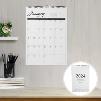 Стенен календар в 2024 година, планер формат А3, работно перфоратор (Happiness Edition) (20239-202412) Домакински