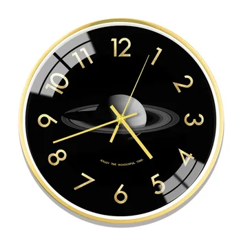 Стенен часовник Space Astronaut Star Galaxy 3D, метални стенни часовници с тихо механизъм, голям размер за деца, подарък момчета