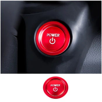стикери за бутона за пускане и спиране на двигателя на автомобила, от алуминиева сплав за Toyota sienna 2020 2021 2022 2023 силови аксесоари хибридни пръстен