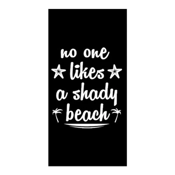 Стилен черен, никой не обича сенчесто плажна кърпа за пътуване, Забавни плажни кърпи за лятна почивка, Плажни кърпи за подарък, мек микрофибър