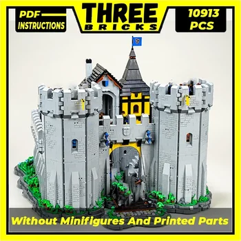 Строителни тухли, Moc, модел на военен замъка, технология Black Falcon Fortress, Модулни блокове, Подарък-Коледни играчки за Сглобяване на комплекта направи си САМ