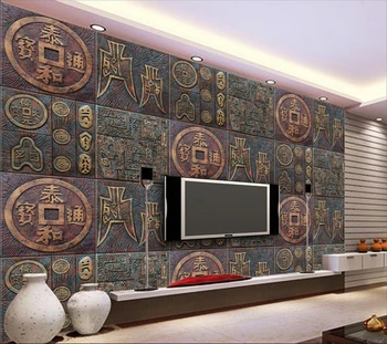 Тапети Beibehang По поръчка, Европейски стил, китайски релеф, 3D Бронзов фон за телевизор, Хол, спалня, стенопис, 3D тапети за стени