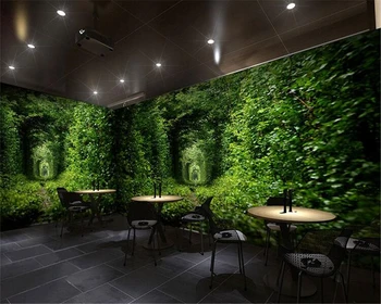 Тапети Beibehang по поръчка, зелена роза, ТЕЛЕВИЗИЯ-на фона на разширяването на пространството, фреска, фон за домашен интериор, стенописи, 3D тапети за стени