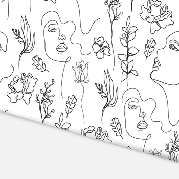 Тапети Funlife Женска линия, растения за лице, Абстрактна стикер на женската мебели, водоустойчив самозалепваща хартия за контакт, домашен декор