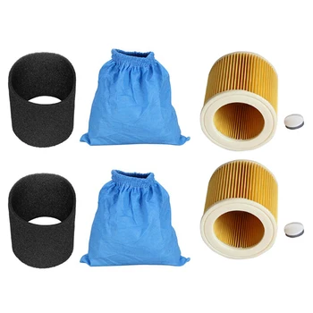 Текстилни Филтърни торбички Филтър за мокро и сухо пяна HEPA Филтър за прахосмукачка Karcher MV1 WD1 WD2 WD3 Прахосмукачка