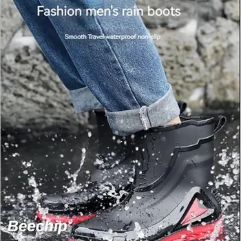 Трансграничная мода, Корейската версия на мини непромокаеми обувки на дебела подметка за деца на средна и напреднала възраст