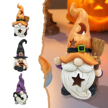 Украса за кукли-gnome за Хелоуин, безлични плюшено шведски джудже ръчно изработени сладки украшения за кукли-духа вятър, тиква, старикашки