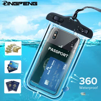 Универсален водоустойчив калъф за телефон, подводен суха чанта за плажа/гмуркане / сърф/ски