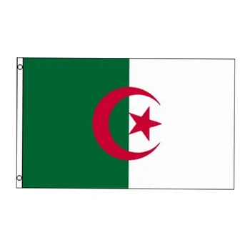 Флаг на Алжир, банер с националния флаг, парад на офис дейности, 90x150 см, полиестер