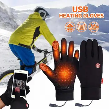 Флисовые топлинни ръкавици с топъл, акумулаторна топло за ръце със сензорен екран, ръкавици за ски, колоездене, алпинизъм, мотоспорта