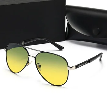 Фотохромное промяна в цвета на Поляризирани слънчеви очила за мъже и жени Моден Хамелеон Авиацията Дневно шофиране през нощта Слънчеви очила на Polaroid