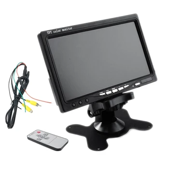 Цветен TFT LCD HD дисплей за обратно виждане ABS 7 инча за настолен цифров дисплей за видеонаблюдение за леки автомобили