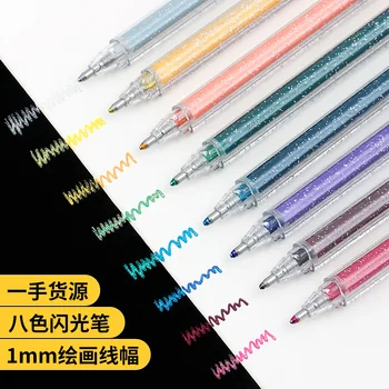 Цветни гел писалка за ръчно изработени, 12 цветни метални химикалки с прибиращ капачка, Неутрален комплект дръжки