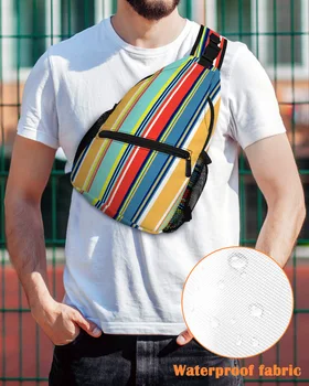 Цветни Райета Нагрудная Чанта за Мъже И Жени, Ежедневна Чанта През Рамо За Пътуване на Открито, Водоустойчива Чанта-Прашка