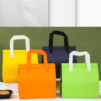Цветни тъкани торби за пазаруване, Тъканно плат, екологично чисто поддържане, големи опаковки за Многократна употреба, на Едро, в Запечатан пакет за обяд, 1бр
