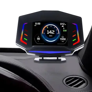 Централният дисплей на автомобила Централен дисплей на предното стъкло на превозното средство GPS Цифров скоростомер, Аларма за превишаване на скоростта Предупреждение за умора при шофиране на Предното стъкло