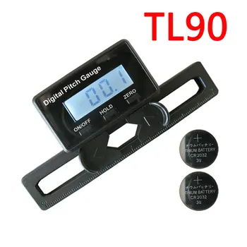 Цифров измерител на стъпки TL90 с LCD дисплей с подсветка Инструмент за измерване на ъгъла на наклона на лопатките на метър стъпки совалка