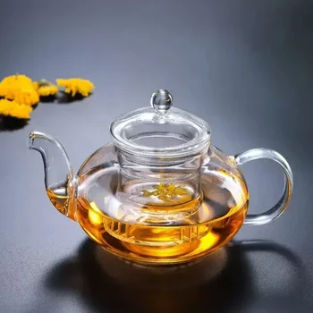Чайник от Отоплителния стъкло, устойчиви на Висока температура, Удебеляване, Филтриране, за Домакинството, Кунг-фу, Чай, определени С аромат на плодове, Ароматизирани чайове