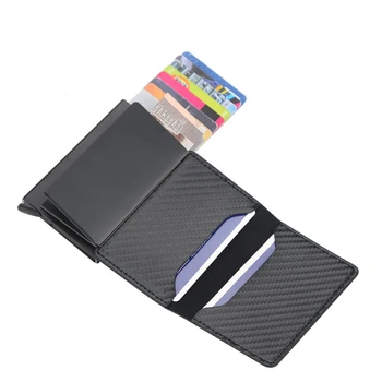 Чанта за картички мъжки Next Modern Simple Европа и САЩ Метална алуминиева кутия за Автоматичен извлекаемый държач за карти Мъжки и дамски