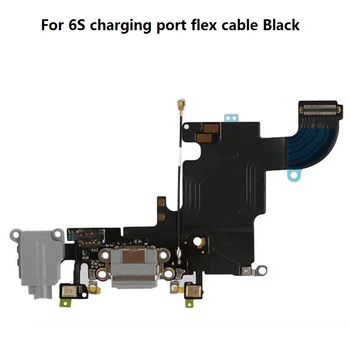 Черно-бяла зарядно за зарядно устройство, конектор за порт за зареждане, гъвкав кабел, лента за iPhone 6 Plus 6S