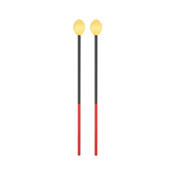 Чукове и барабанни пръчки, 1 Чифт червени дръжки от въглеродни влакна за Маримбы, чукове за ксилофона, чукове за ударни инструменти