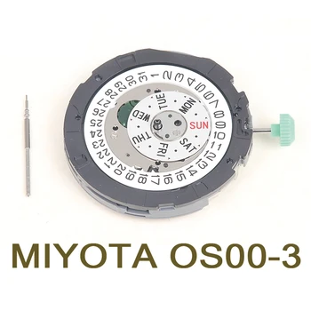 Японски механизъм MIYOTA OS00, двойна календар, трехточечная шестизначная стрелка, 6.9.12, кварцов механизъм с малък секунда, аксесоари за часовници